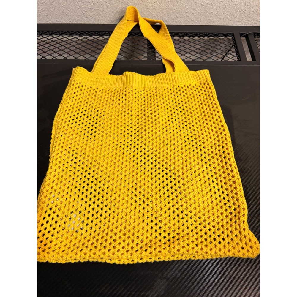 Crochet Shoulder Bag Snapchat Logo Boho Festival - Picture 2 of 4